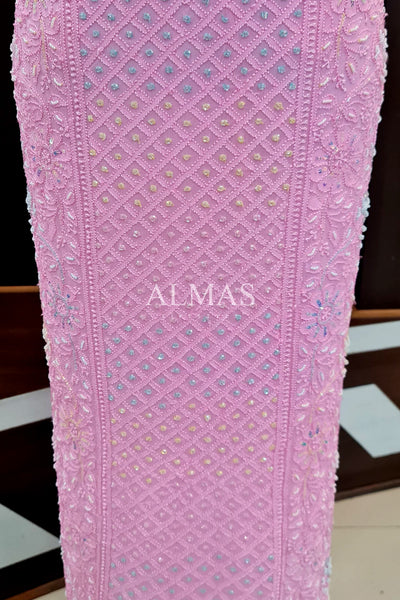 Alara Chikankari Viscose Unstitched Straight Kurta & Dupatta Set