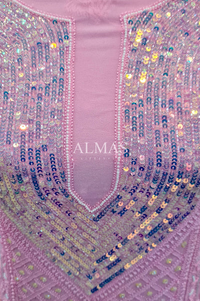 Alara Chikankari Viscose Unstitched Straight Kurta & Dupatta Set